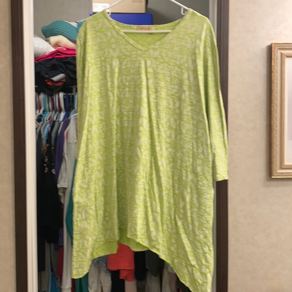 Lime green top